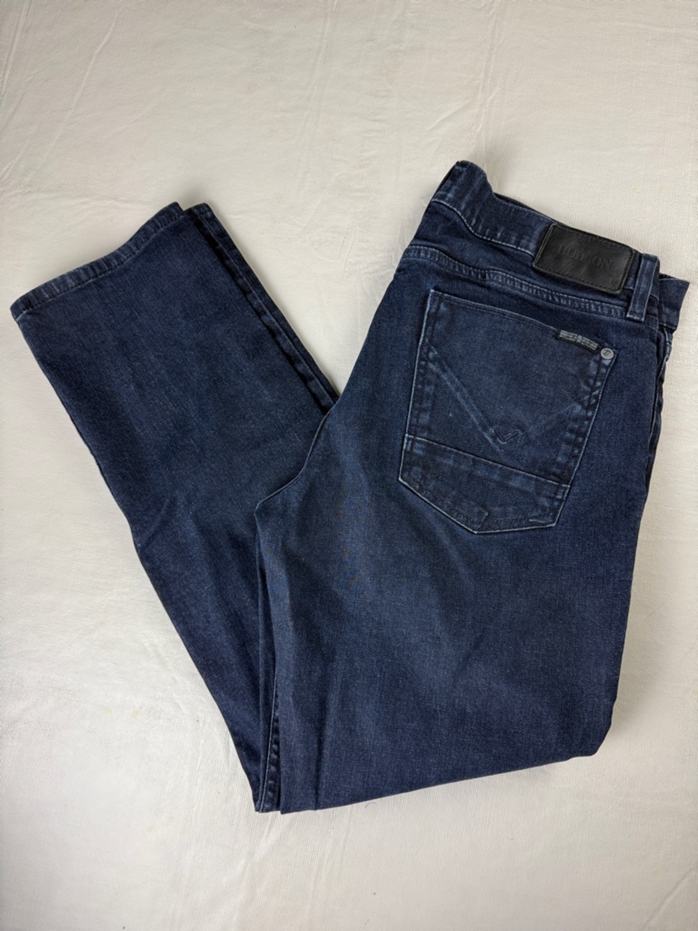 Hudson Jeans Men's Bryce Slim Straight Leg Dark Blue Denim Wash Size 33